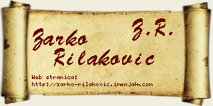 Žarko Rilaković vizit kartica
